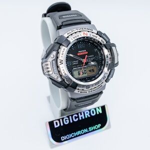 Casio Vintage Pro Trek PRT-71 Japan Import Twin Sensor 48mm Watch